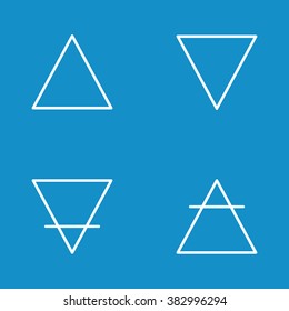 Alchemy vector icon set . Vector illustration
