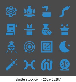 alchemy web icons. Solar system and Potter, Snake and Magic symbol, vector signs