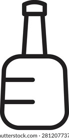 Alchohol Bottle Drink Line Icon