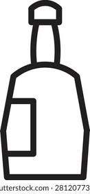Alchohol Bottle Drink Line Icon