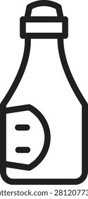 Alchohol Bottle Drink Line Icon