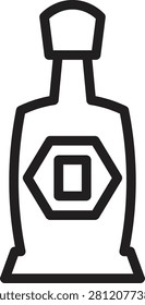 Alchohol Bottle Drink Line Icon