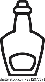 Alchohol Bottle Drink Line Icon