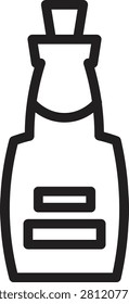 Alchohol Bottle Drink Line Icon