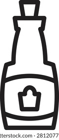 Alchohol Bottle Drink Line Icon