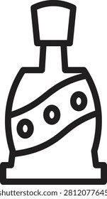Alchohol Bottle Drink Line Icon