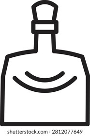 Alchohol Bottle Drink Line Icon