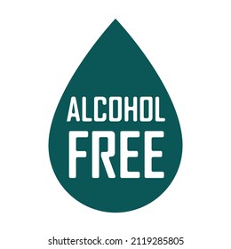 Alchohol Free Icon With Dark Green Color