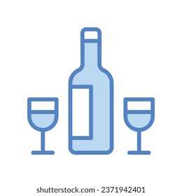 Alcohal icon isolate on white background vector stock illustration.