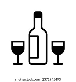 Alcohal icon isolate on white background vector stock illustration.