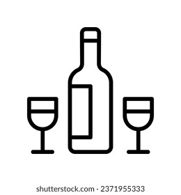 Alcohal icon isolate on white background vector stock illustration.