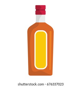 Alcohol absinthe bottle isolated vector illustration. Element for alcohol drinks design, web, infographics