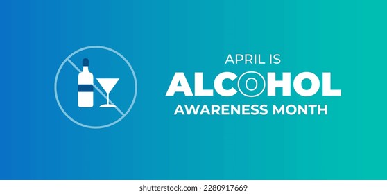 Alcohol Awareness Month background or banner design.