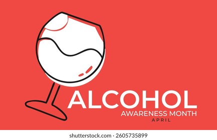 Alcohol awareness month. background, banner, card, poster, template. Vector illustration.