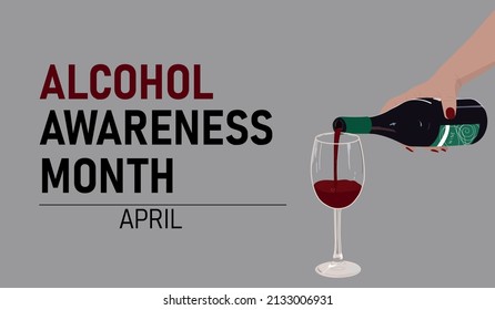 Alcohol Awareness Month Banner Horizontal Illustration Stock Vector ...