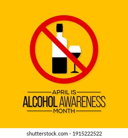 Alcohol Awareness Month Celebrated Annually April Stock Vector (Royalty ...