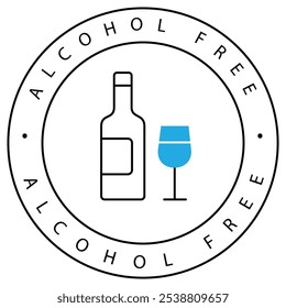 Alcohol Ban Wine Glass Vector Icon Design