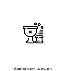 Alcohol, Bar, Beer Frost Outline Icon, Logo, and illustration Vector