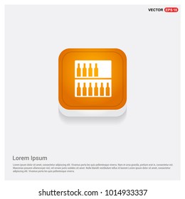 Alcohol bar icon Orange Web Button
