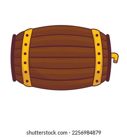 Alcohol barrel, beverage container, wooden barrel for wine, rum, beer or gunpowder