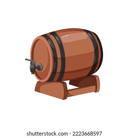 alcohol barrel wine cartoon. alcohol barrel wine sign. isolated symbol vector illustration