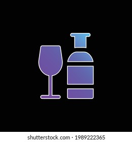 Icono de vector de gradiente azul de alcohol