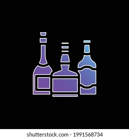 Icono de vector de gradiente azul de alcohol
