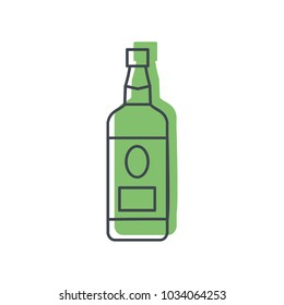 Alcohol bottle doodle icon