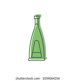 Alcohol bottle doodle icon