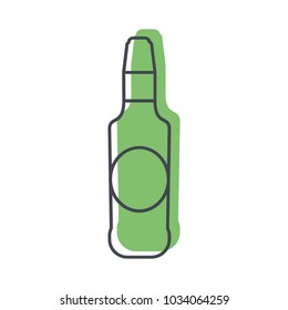 Alcohol bottle doodle icon