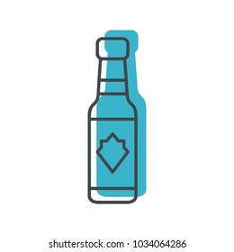 Alcohol bottle doodle icon