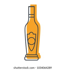 Alcohol bottle doodle icon