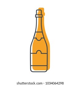 Alcohol bottle doodle icon