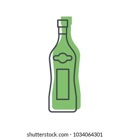 Alcohol bottle doodle icon