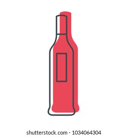 Alcohol bottle doodle icon