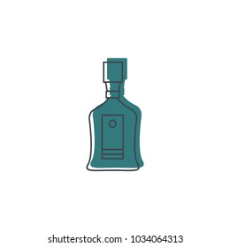 Alcohol bottle doodle icon