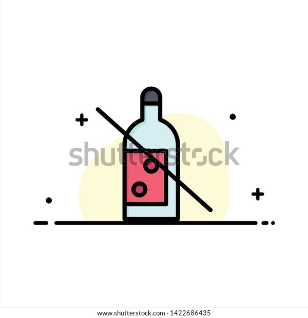 Alcohol, Bottle, Forbidden, No, Whiskey Business\
Logo Template. Flat\
Color