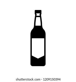 Alcohol bottle icon simple flat style vector illustration.