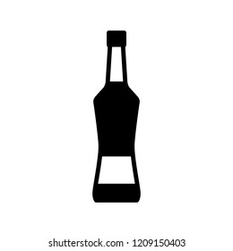 Alcohol bottle icon simple flat style vector illustration.