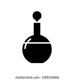 Alcohol bottle icon simple flat style vector illustration.