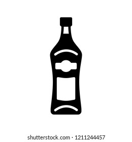 Alcohol bottle icon simple flat style vector illustration.