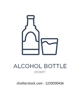 Alcohol Bottle icon. Trendy flat vector Alcohol Bottle icon on white background from Desert collection, vector illustration can be use for web and mobile, eps10