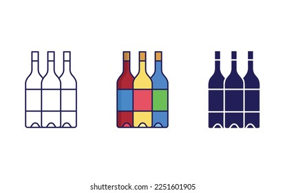 Alcohol bottle icon vector illustration
