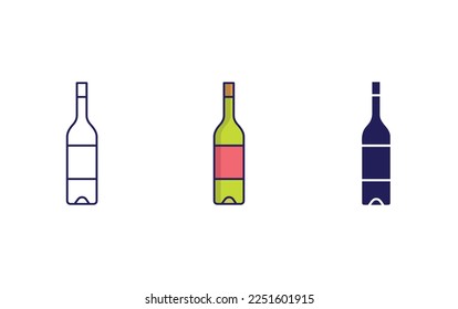 Alkoholflasche - Symbol, Vektorgrafik