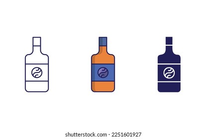 Alcohol bottle icon vector illustration