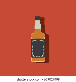 Alcohol bottle icon, vector illustration design. Drinks collection.