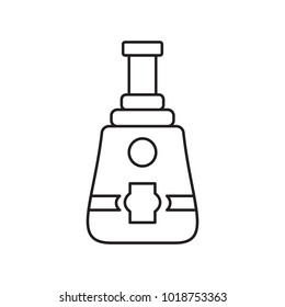 Alcohol bottle outline icon. Vector object in line stile whiskey bottle icon for drinks design, menu and veb