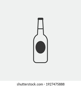 Alcohol Bottle Vector Icon Beer Drink