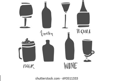 Alcohol bottles and forms for your design