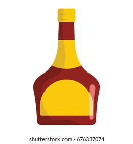 Alcohol brandy  bottle isolated vector illustration. Element for alcohol drinks design, web, infographics
